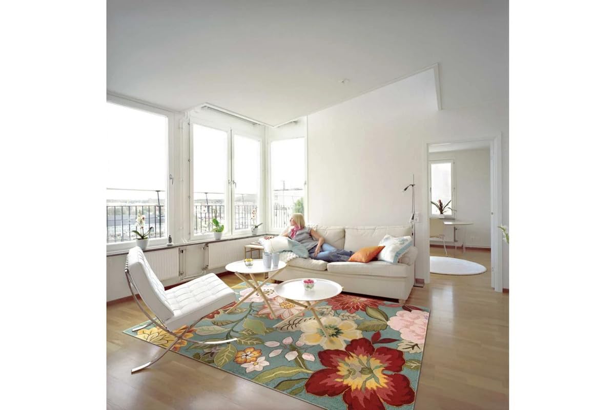 ZORA CARPET Multi 11 Handmade Tuffted Blended Pure Woollen Carpet for Living Ro...