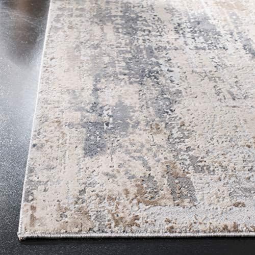 Zora Carpet Light Grey Abstract Design Soft Silk Carpet view 3