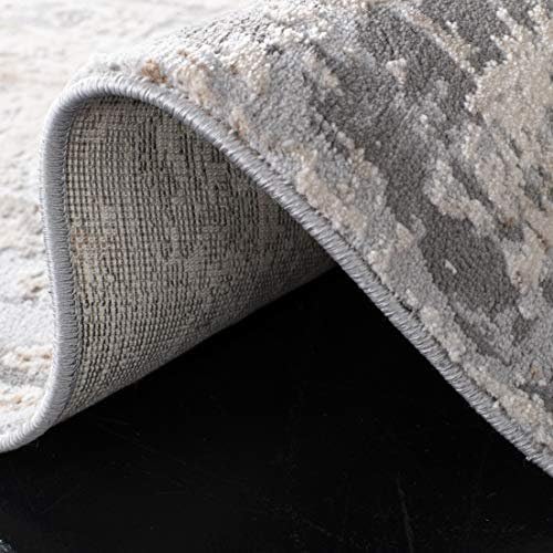 Zora Carpet Light Grey Abstract Design Soft Silk Carpet view 5