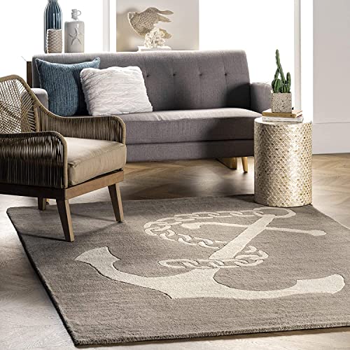 Quality Premium Hand Tufted Carpet for Bedroom, Living Room with 1 Inch Pile Height (7 x 10 Ft Size, Beige) handmade carpet from Zorra Carpet