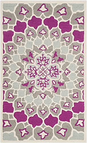Quality Premium Hand Tufted Carpet for Bedroom, Living Room with 1 Inch Pile Height (7 x 10 Ft Size, Grey & Ivory) handmade carpet from Zorra Carpet