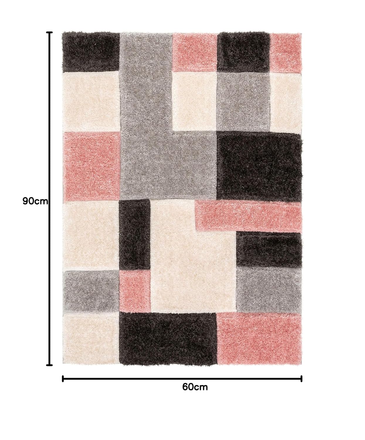 Super Soft Microfiber Fluffy & Plush 3D Hand-Tufted Area Rug