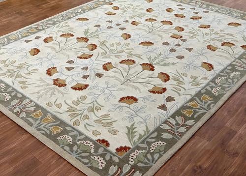 Zora Carpets Multi 6 Handmade Tuffted Blended Pure Woollen Carpet for Living Room Bedroom Size -3 X 5 Ft handmade carpet from Zorra Carpet