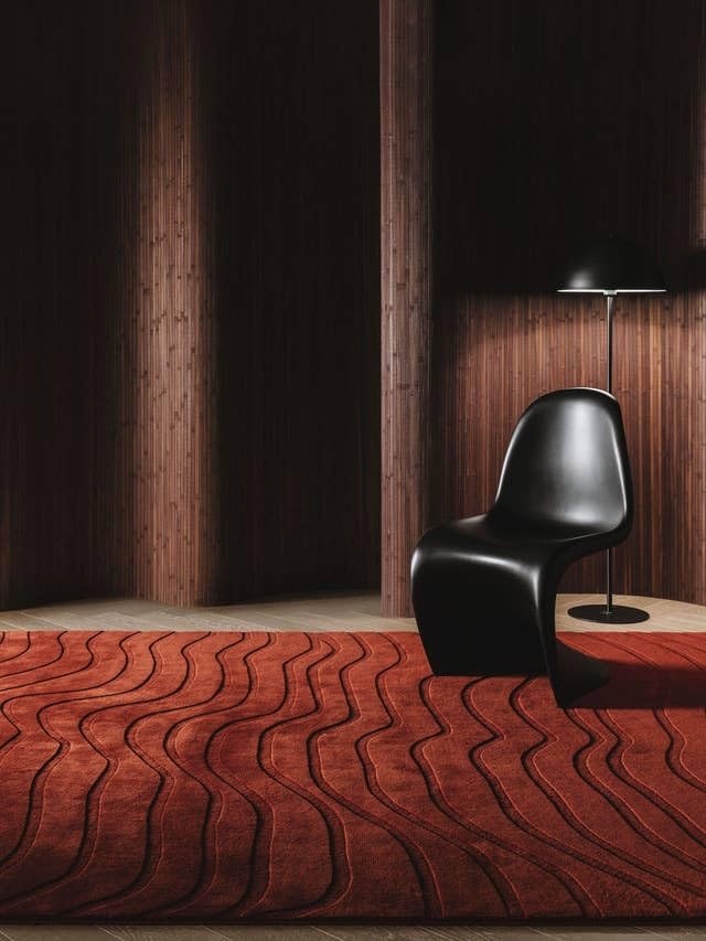 Modern Wavy Line Rug - Contemporary Abstract Wave Pattern