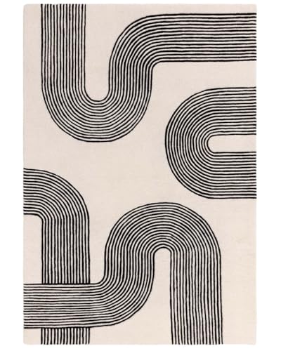 Handmade High-Low Hand Tufted Floral Wool Area Rug