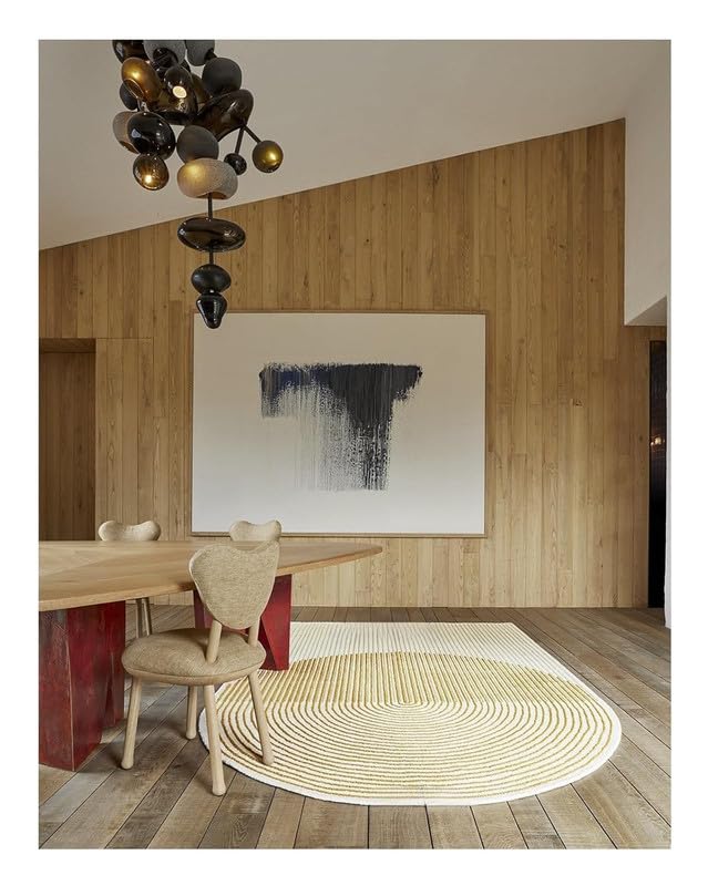 Hand Tufted Modern Design Exported Collection High Low Pattern Wool Carpet for Living Room, Bedroom & Hall (Multi T, 4 x 6 Feet) handmade carpet by Zorra Carpet