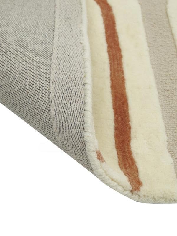 Zora Retro Arch Beige Terracotta Geometric Wool Rug view 4