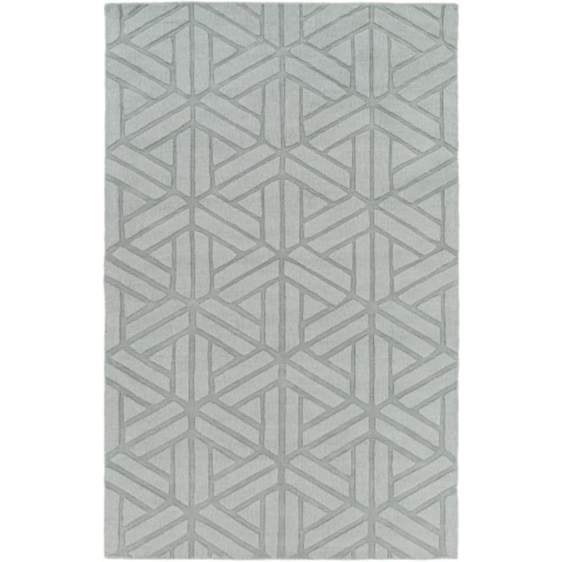 Hand Tufted Modern Design Exported Collection High Low Pattern Wool Carpet for Living Room, Bedroom & Hall (Silver Grey, 4 x 6 Feet)