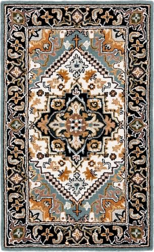 Hand Tufted Modern Design Exported Collection High Low Pattern Wool Carpet for Living Room, Bedroom & Hall (Multi 4, 4 x 6 Feet)