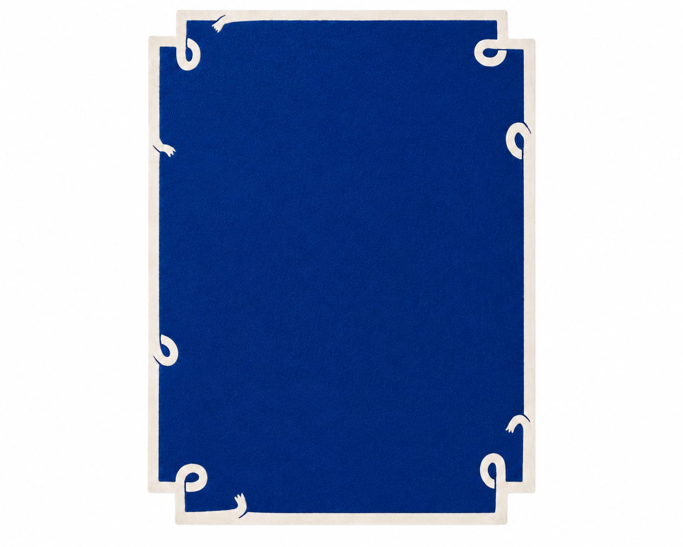 Royal Blue Hand Tufted New Zealand Wool Rug | Luxury Modern Designer Carpet view 2