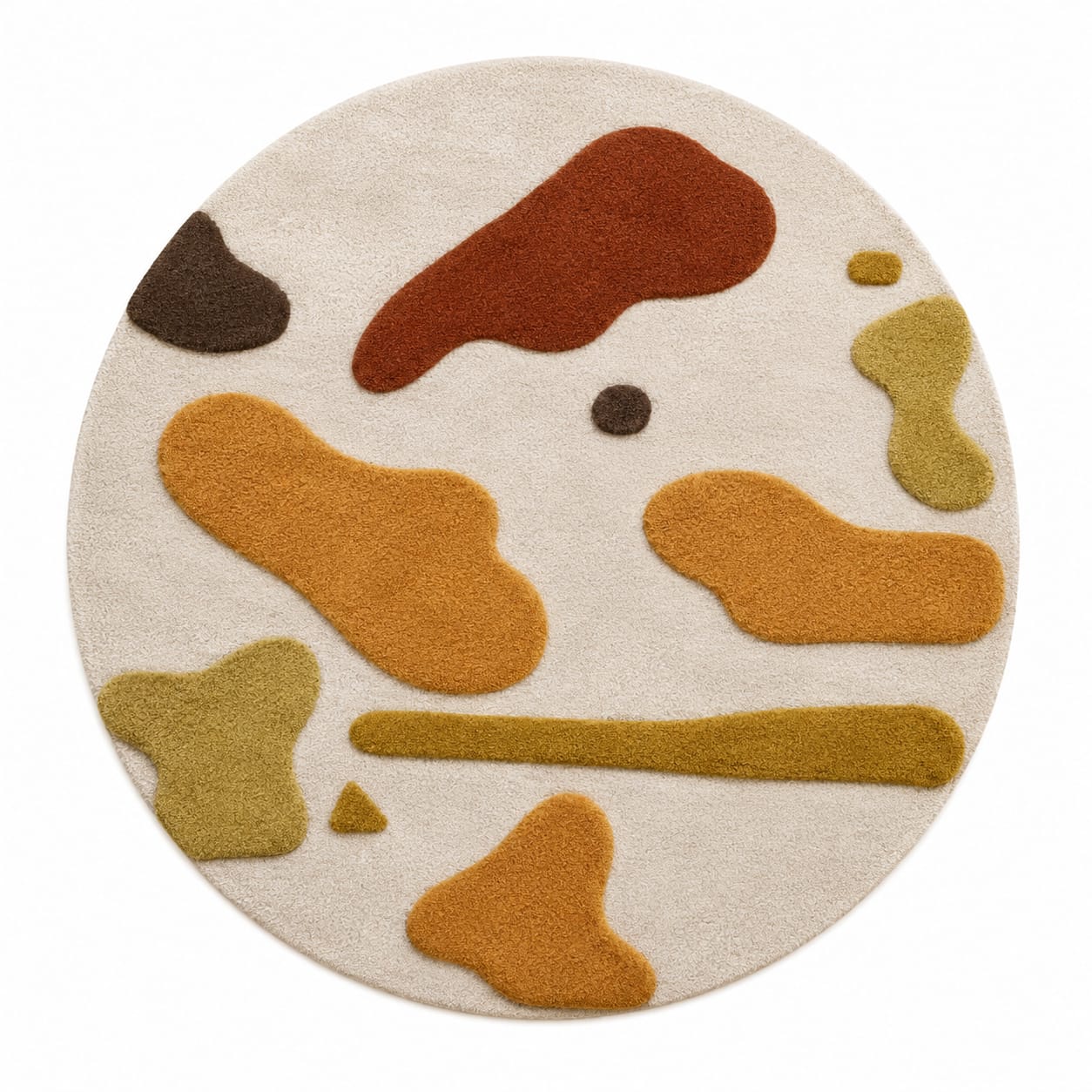 Handmade Tufted Wool Abstract Area Rug | Modern Artistic Carpet view 5