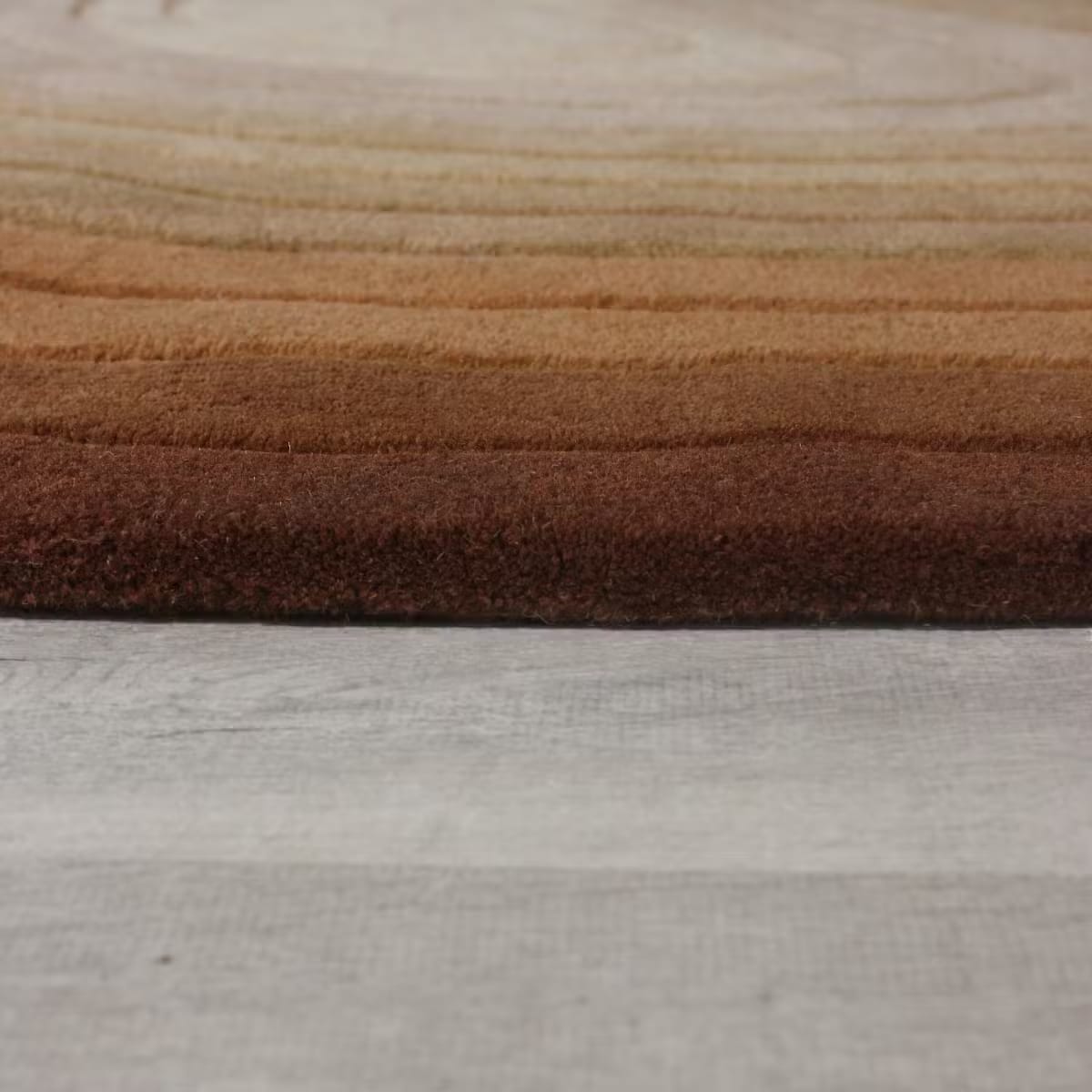 Modern Organic Abstract Hand-Tufted Wool Rug - Brown & Beige view 5