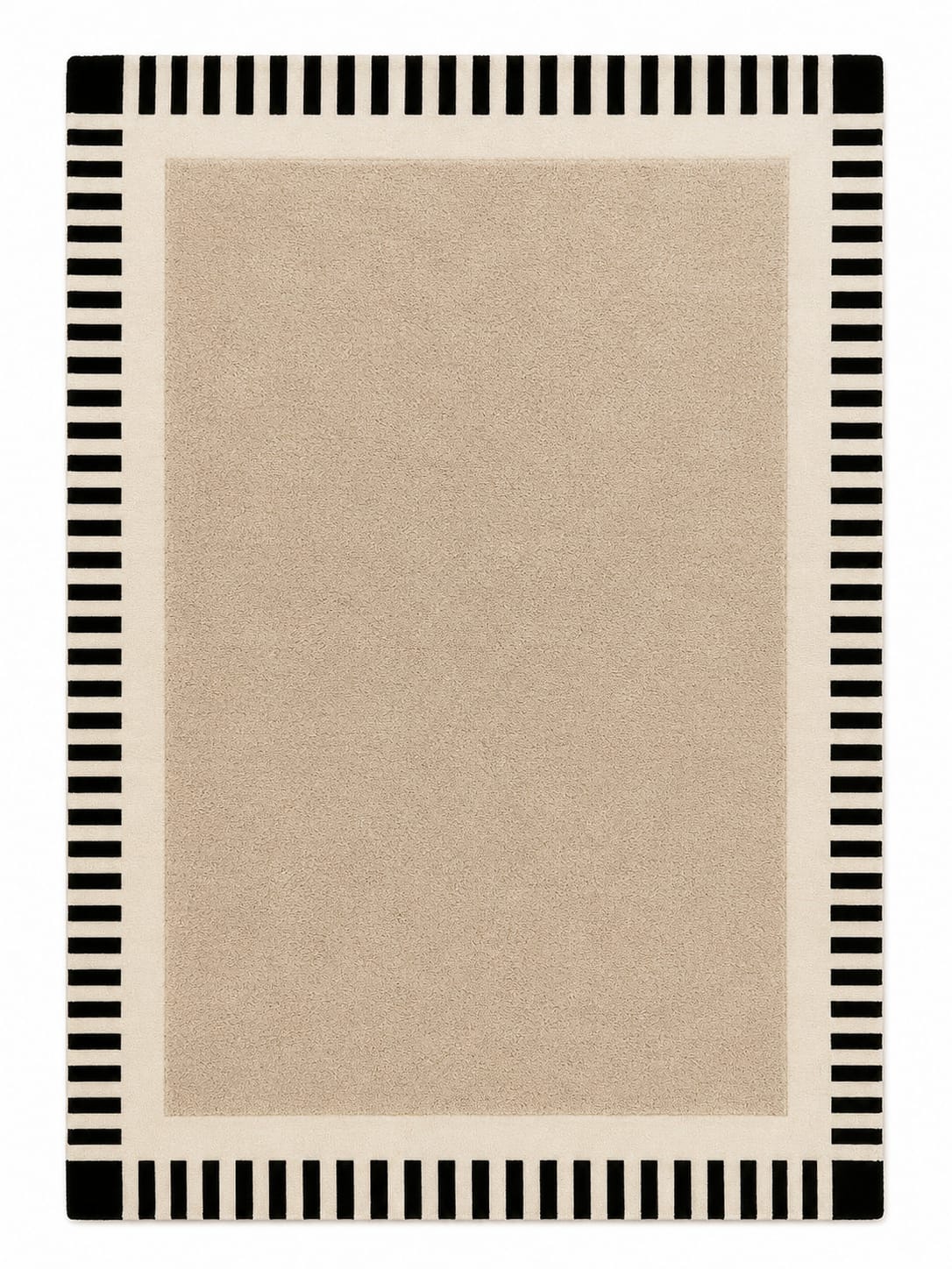 Minimal Stripe Wool Rug - Handmade in Bhadohi