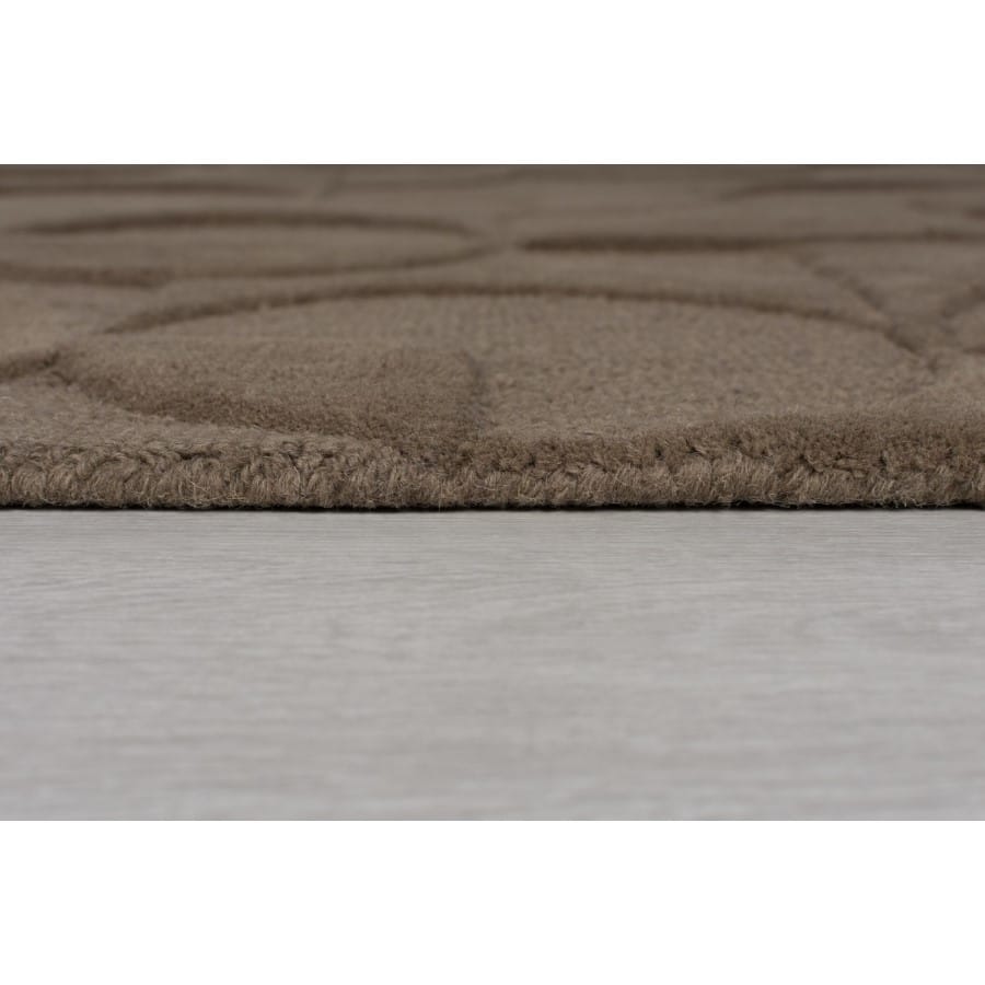Zora Brown Mid-Century Circle Wool Rug view 5