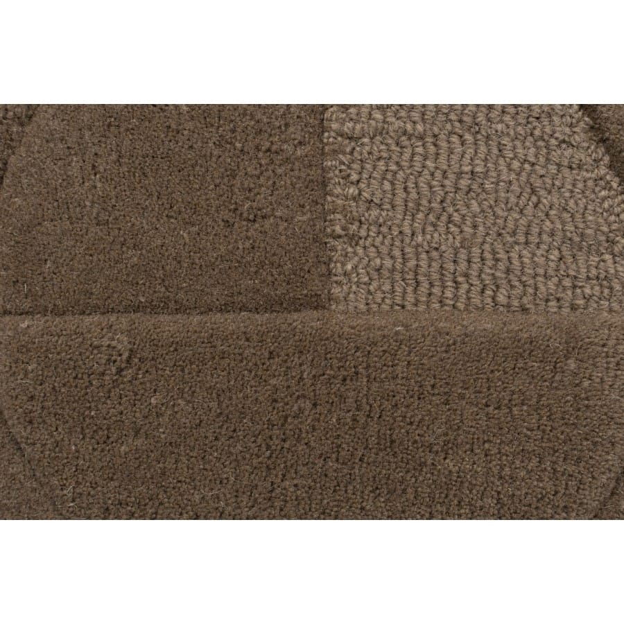 Zora Brown Mid-Century Circle Wool Rug view 6