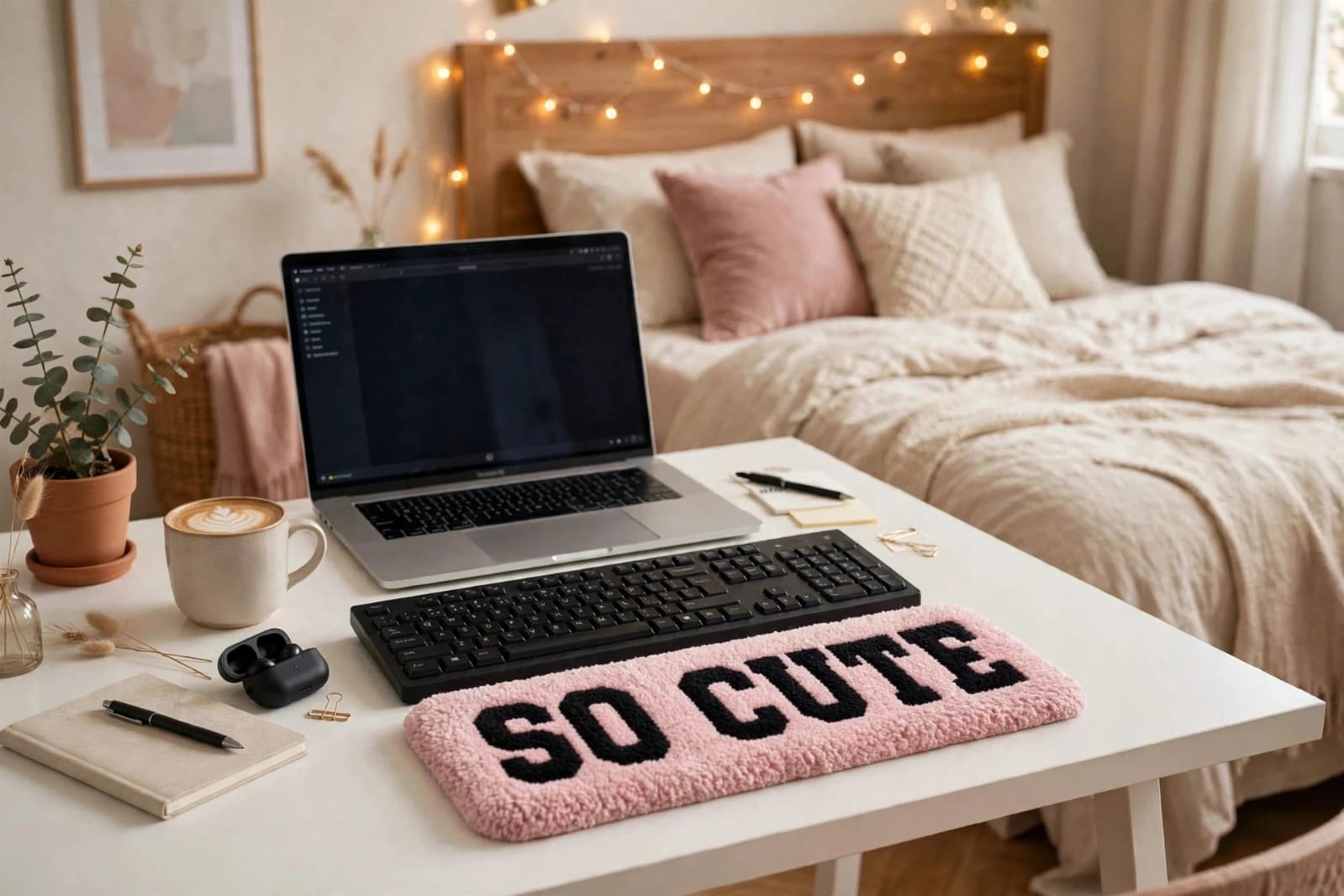 SO CUTE Keyboard Rug - 18" x 6" (45x15 cm / 1.5x0.5 ft)