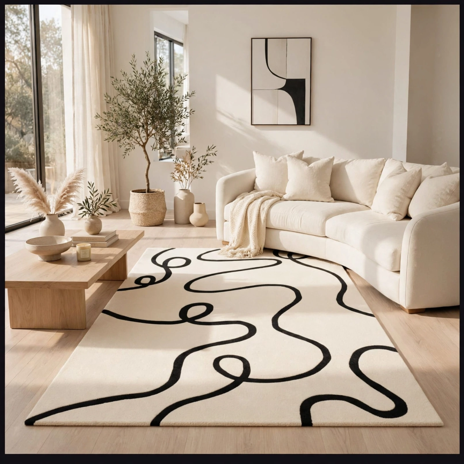 Contemporary Abstract New Zealand Wool Rug view 2