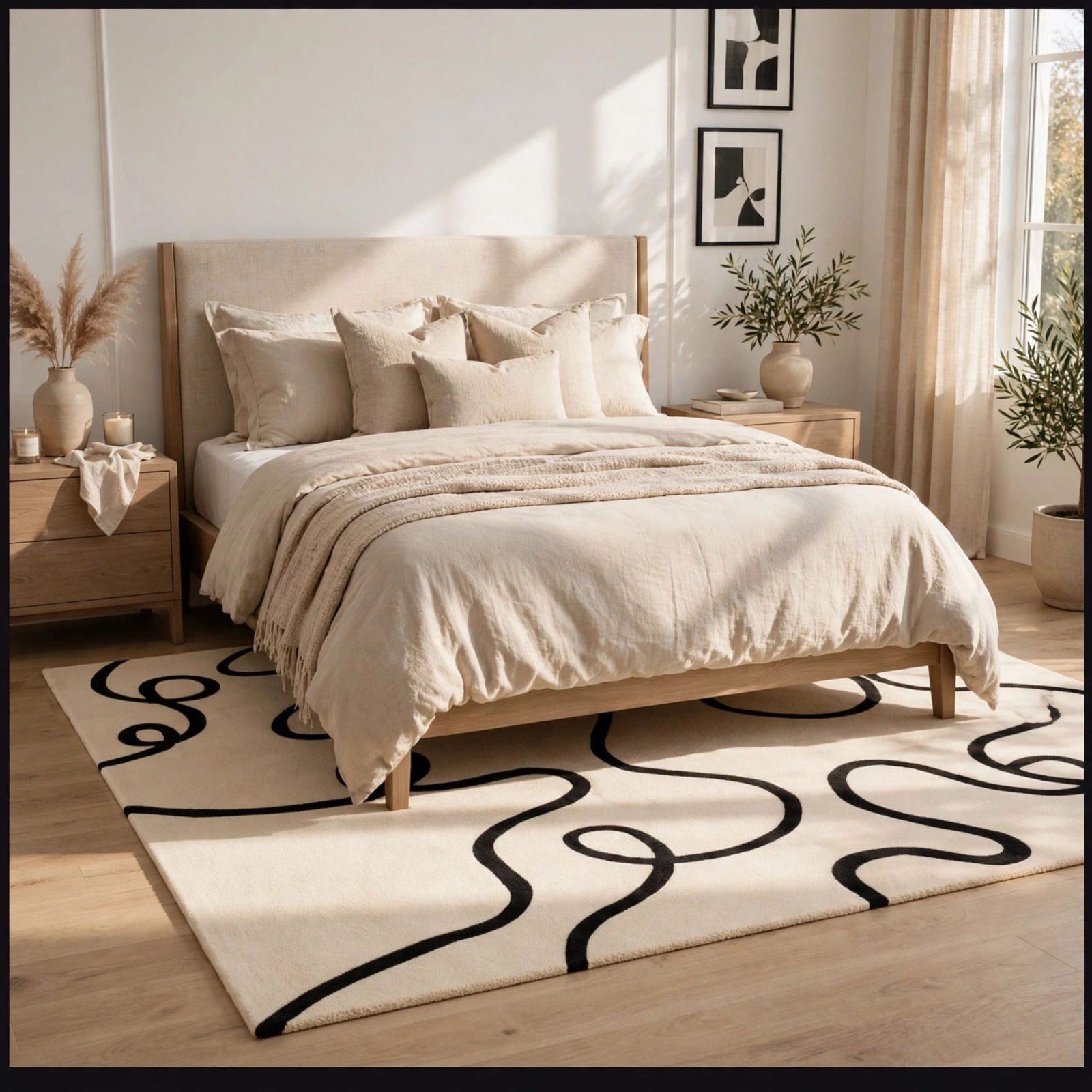Contemporary Abstract New Zealand Wool Rug view 5