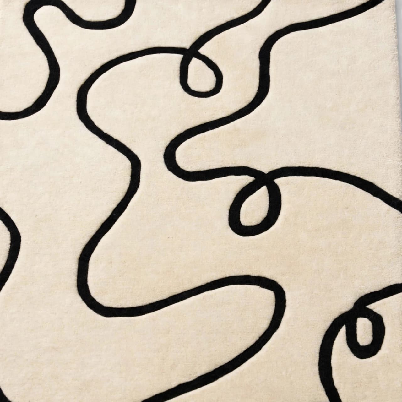 Contemporary Abstract New Zealand Wool Rug view 8