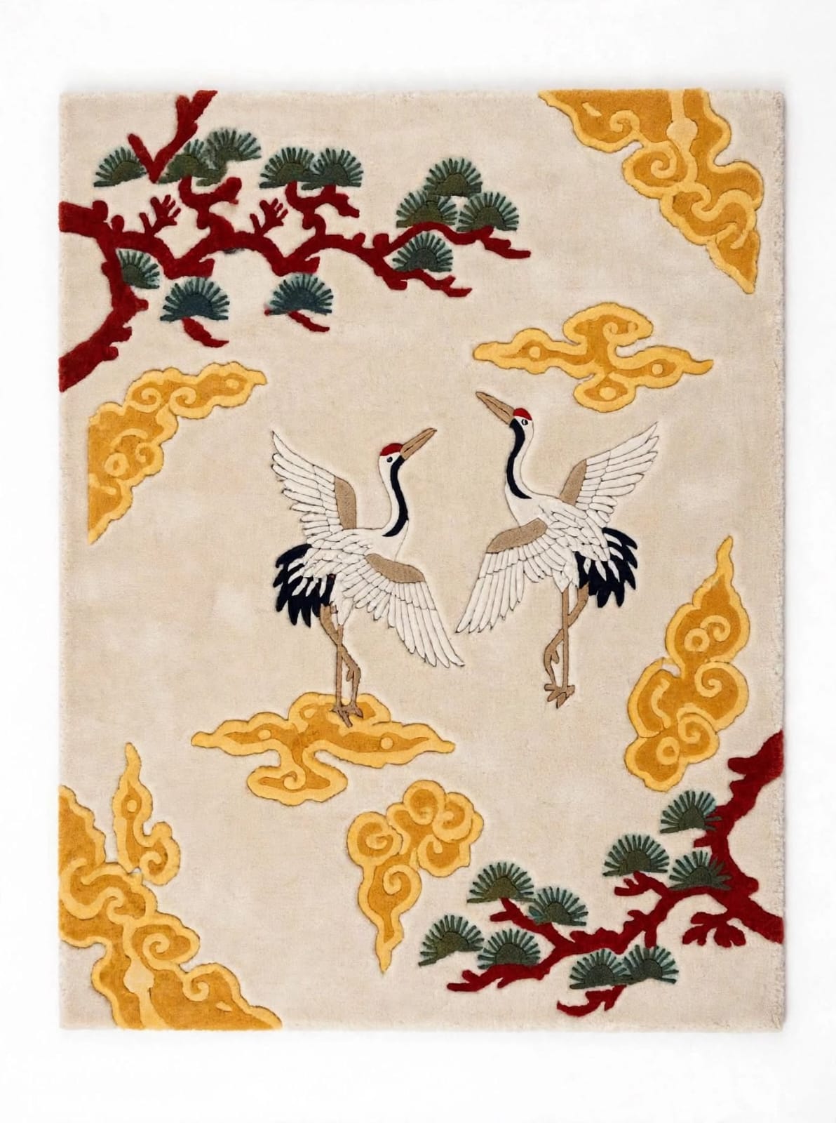 Crane & Cloud Hand-Tufted New Zealand Wool Rug