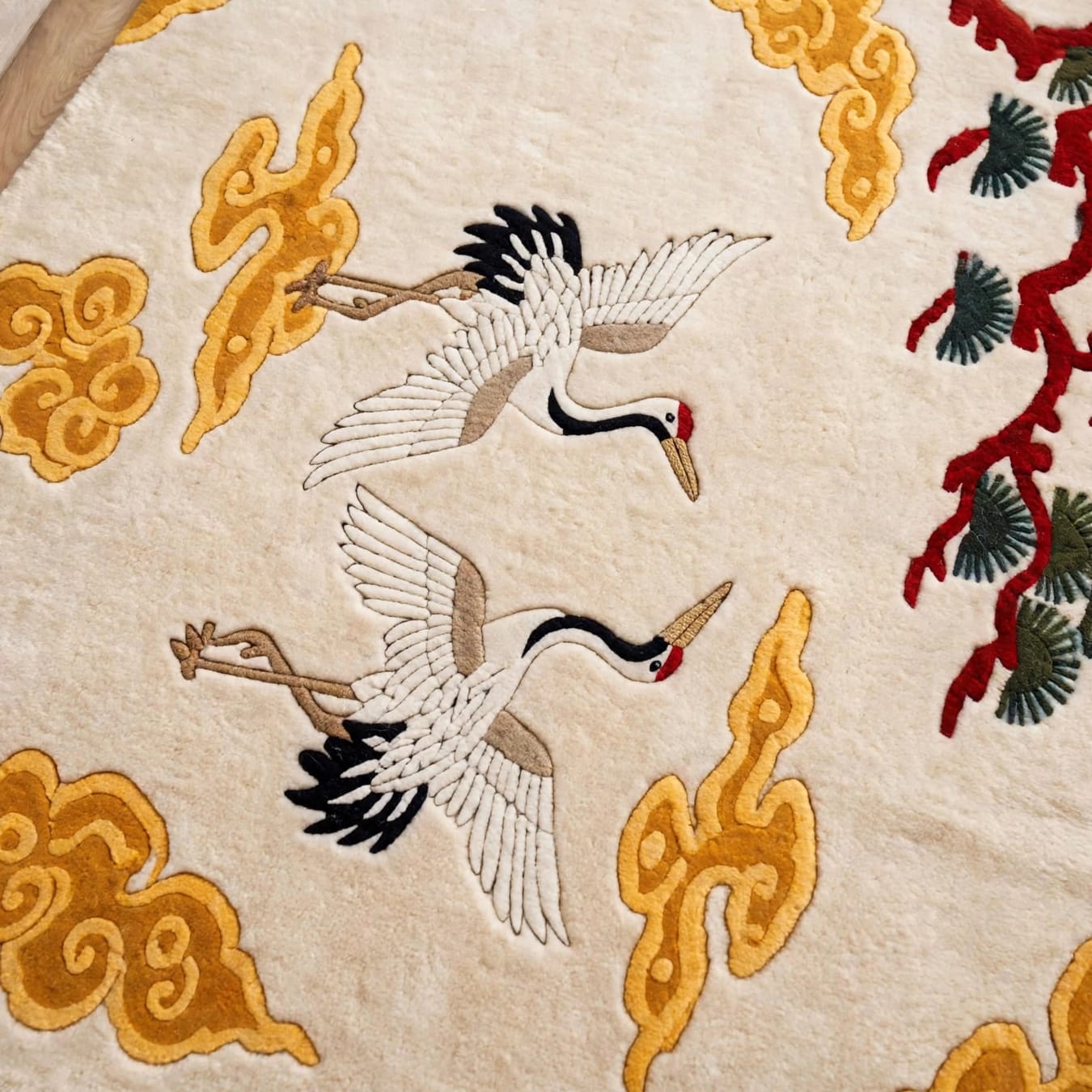 Crane & Cloud Hand-Tufted New Zealand Wool Rug view 7