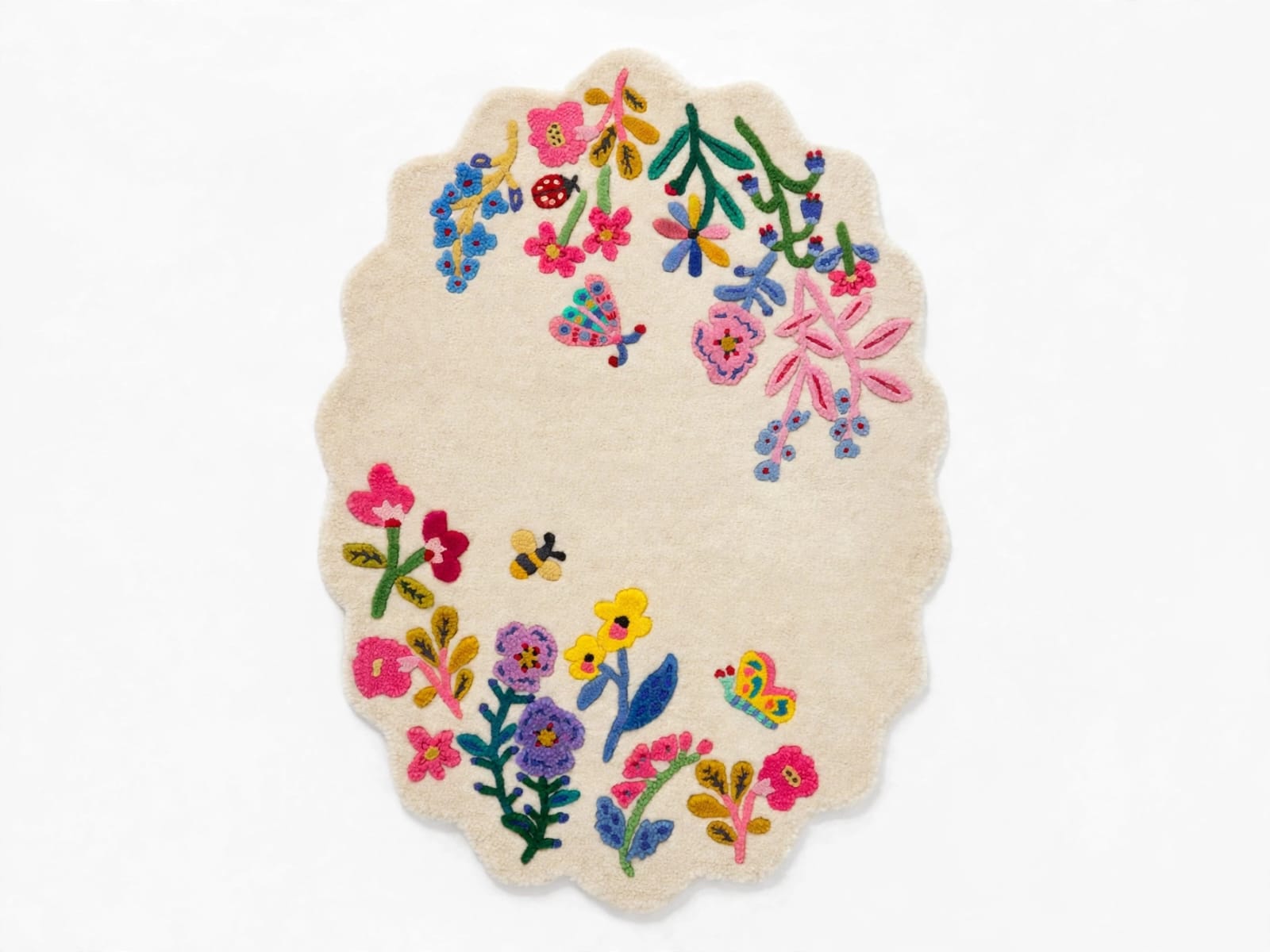 Hand-Tufted Floral Kids Rug-100% New Zealand Wool | Made in Bhadohi