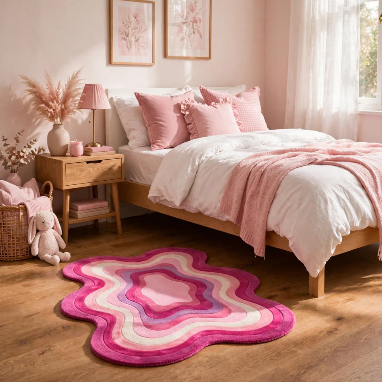 Ombre Abstract Irregular Wavy Rug view 3