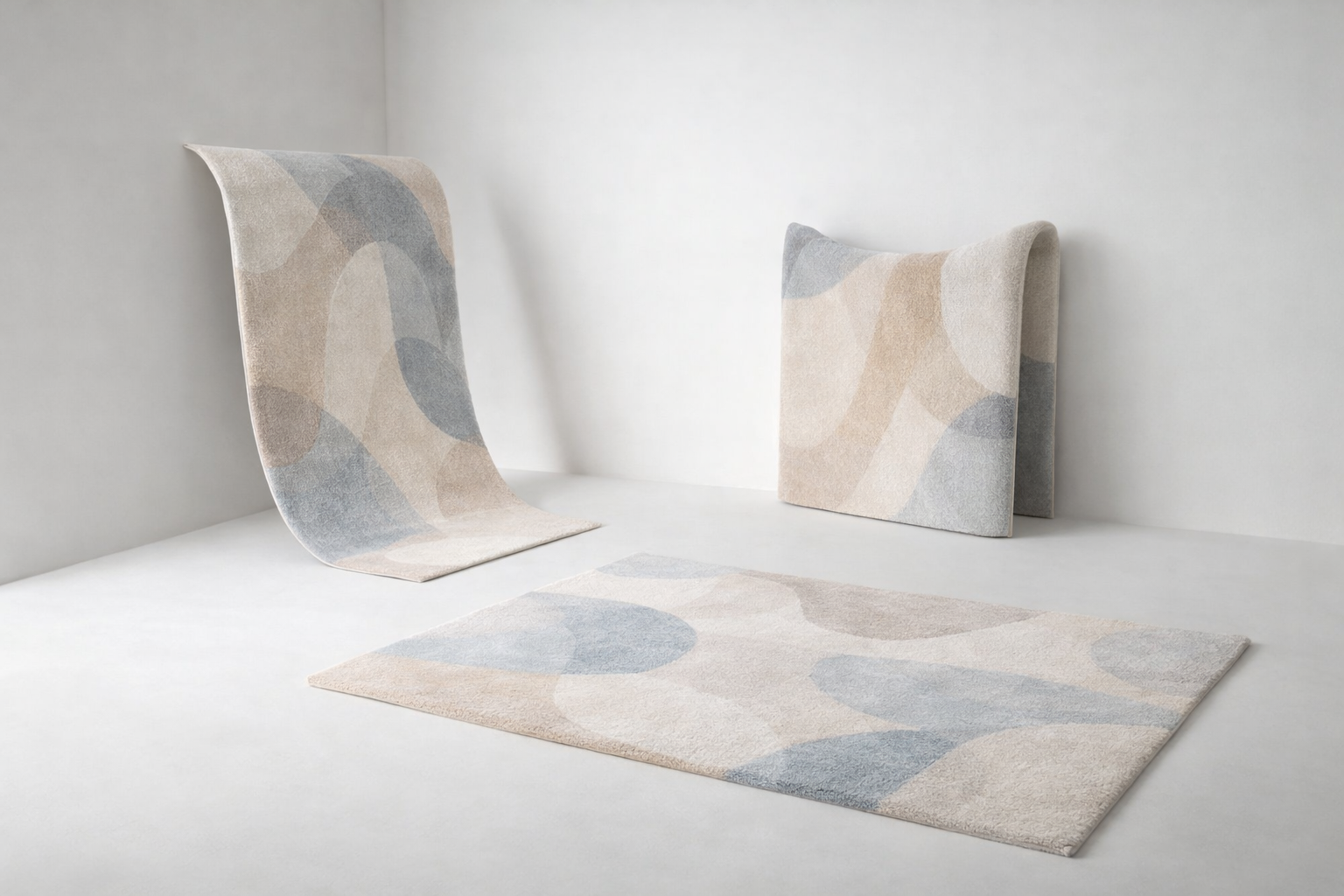 A contemporary rug adding pattern and softness to a modern interior