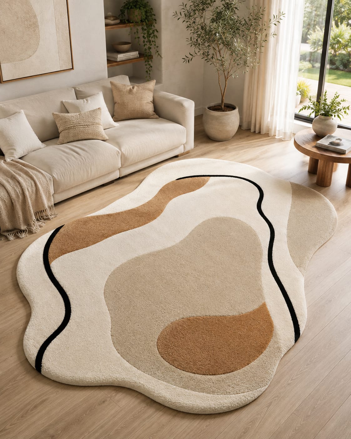 Transform Your Living Room with a Luxury Hand-Tufted Wool Rug